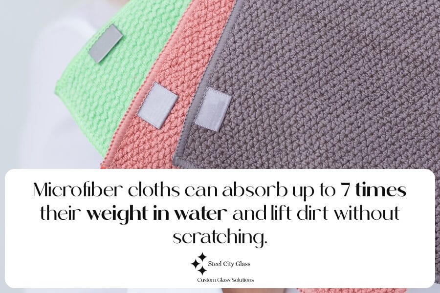 how to clean glass shower doors microfiber cloths