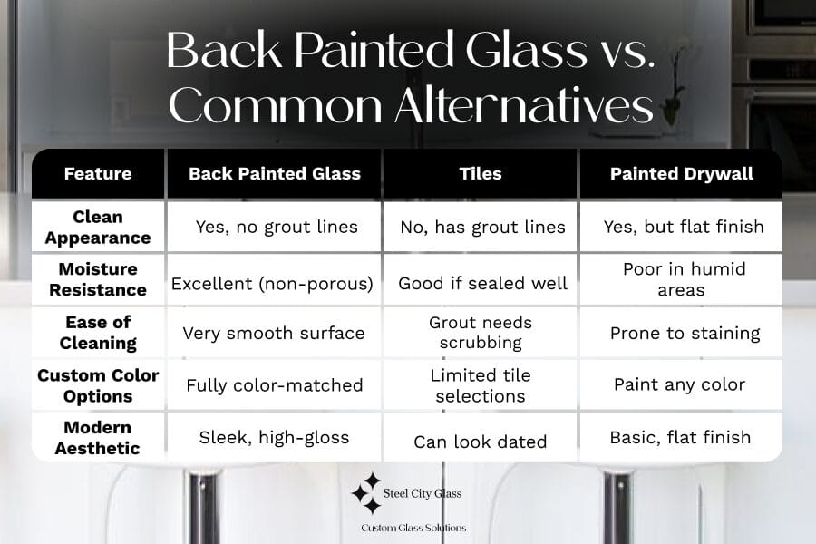 Back painted glass kitchen