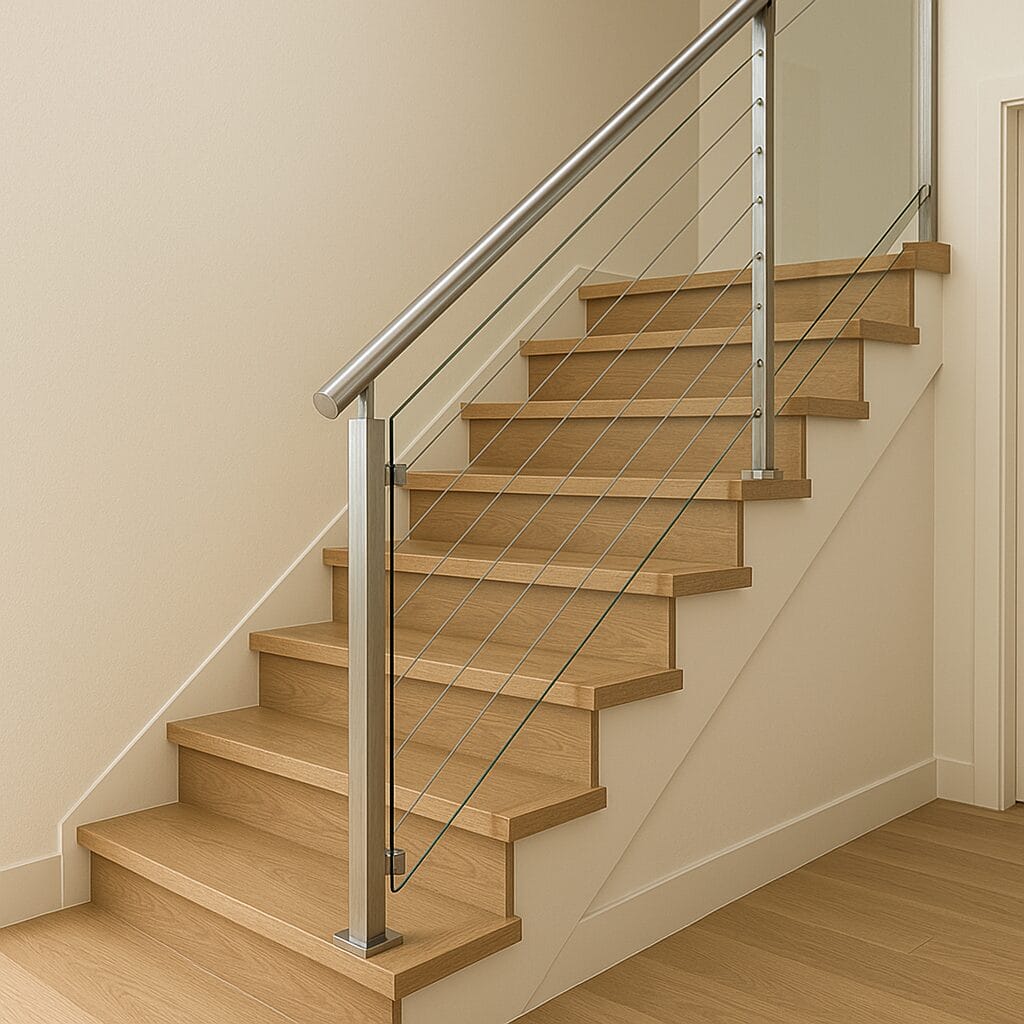 Glass + Cable Hybrid Railings example