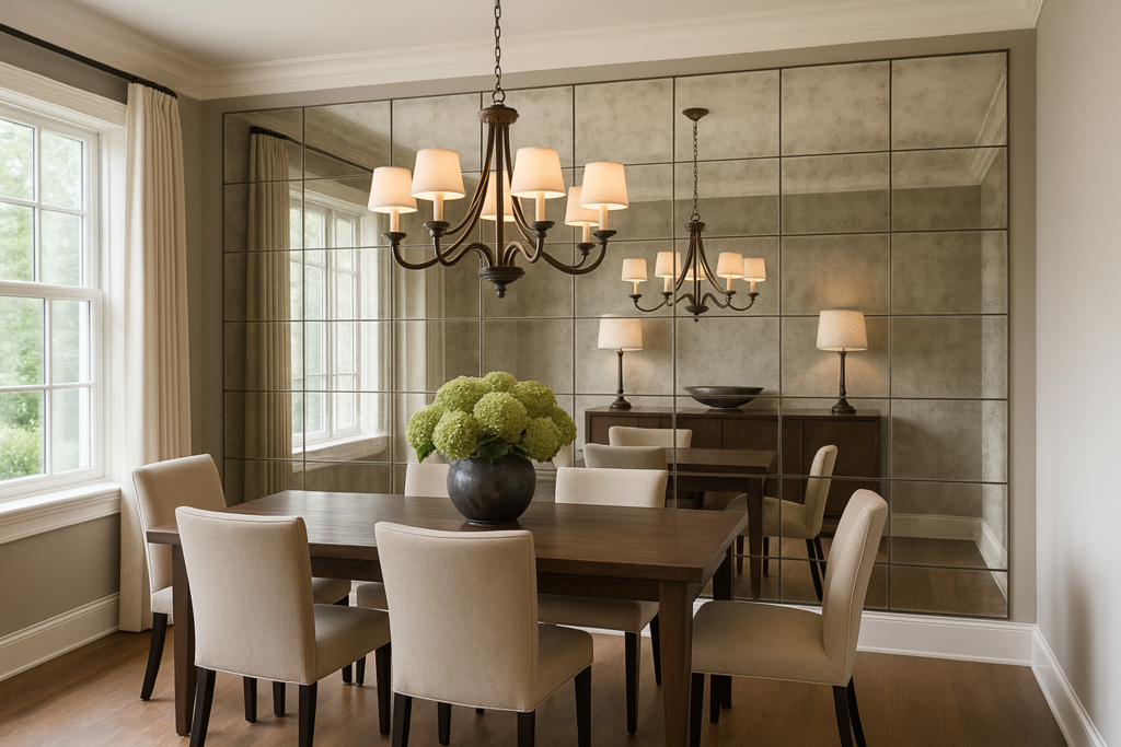 Dining room mirror design