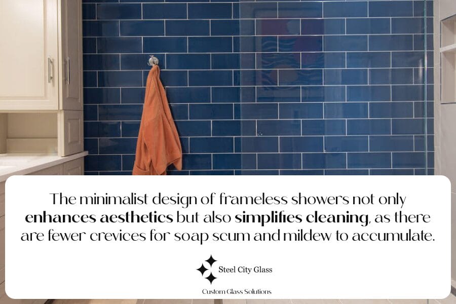 Bathroom with blue tiles
