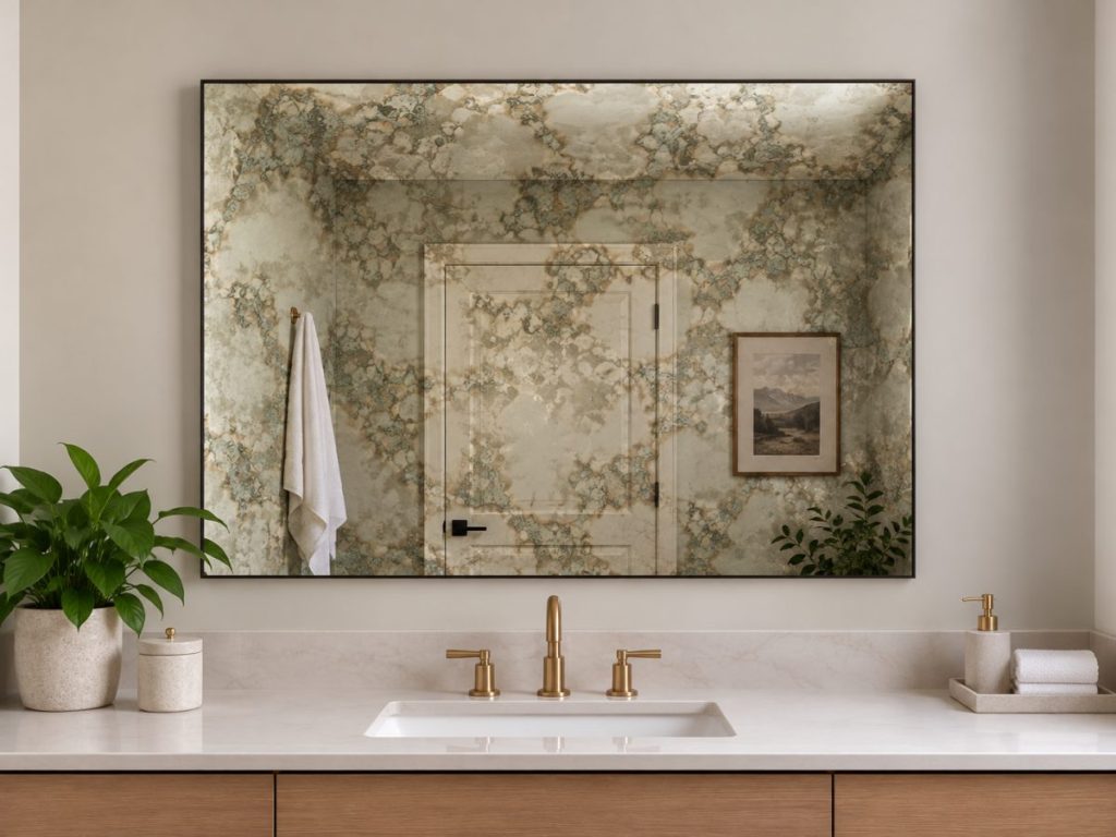 Champagne antique mirror finish