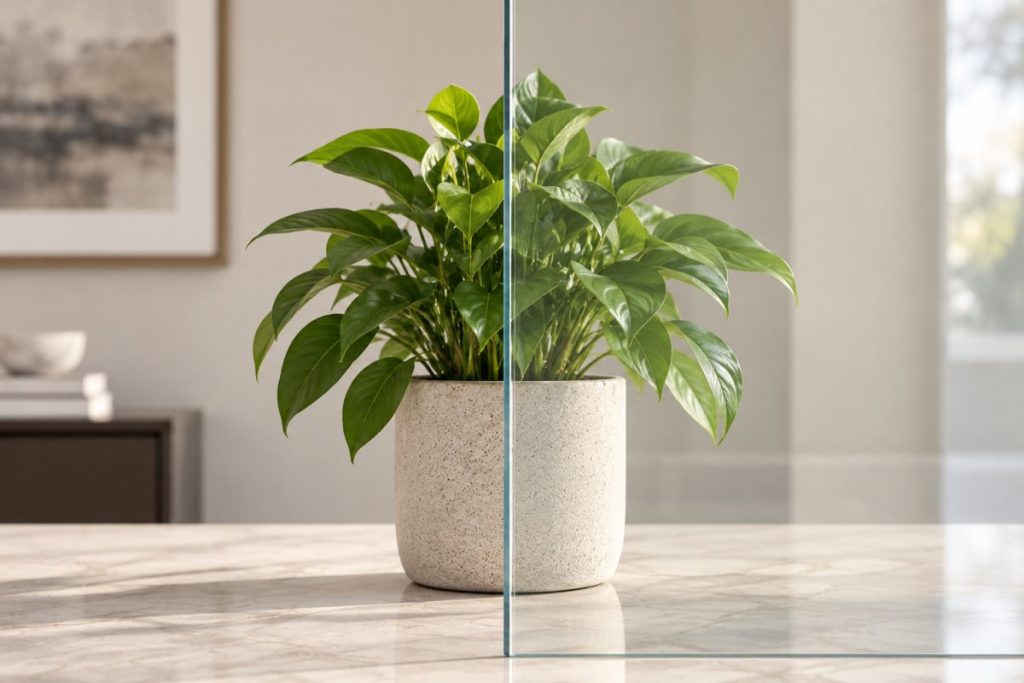 Clear cabinet glass option