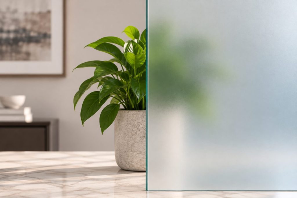 Frosted cabinet glass option